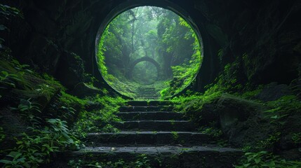 Mystical Forest Portal to Parallel World