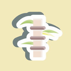 Sticker Bamboo. suitable for Japanese symbol. simple design editable. design template vector. simple illustration