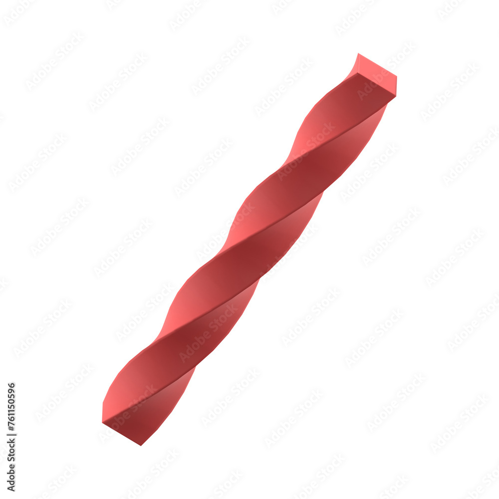 Poster 3d twisted rectangular pipe object