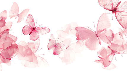 Fototapeta premium Watercolor butterfly pattern background