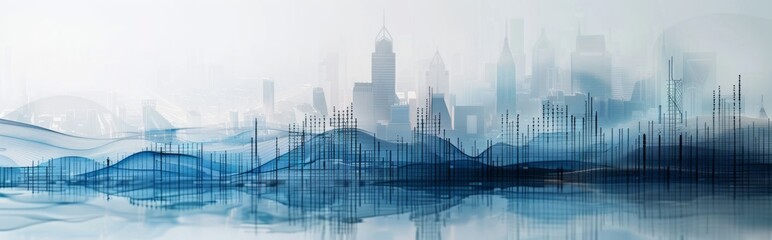 Obraz premium Financial stock market charts with trend lines, blue charts, orange and red lines and arrows, charts showing uptrends, background material for financial newspapers