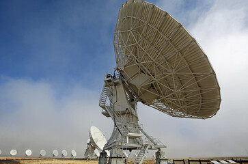 Side view at antenna close up - Very Large Array, New Mexico