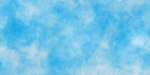 watercolor shades aquarelle painted cloudy sky background,  Abstract beautiful light blue cloudy sky clouds with stains, The summer is colorful clearing day Good weather with natural clouds.	