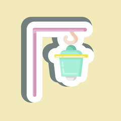 Sticker Street Light. suitable for House symbol. simple design editable. design template vector. simple illustration