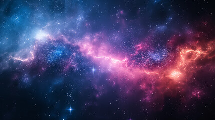 Naklejka premium 青と紫の宇宙