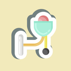 Sticker Wall Lamp. suitable for House symbol. simple design editable. design template vector. simple illustration