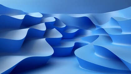 Abstract 3d render geometric composition blue background design - obrazy, fototapety, plakaty