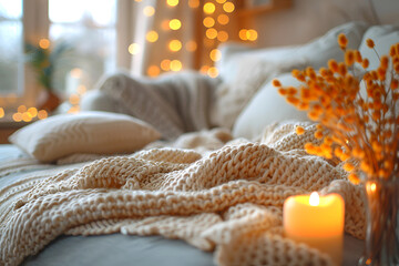 A cozy sanctuary in the home, a place in the home where you can enjoy peace and tranquility, separated from the main living spaces. Bedroom in warm colors.