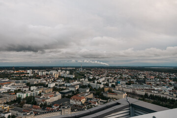 View from the top of City-Hochhaus in leipzig Germany