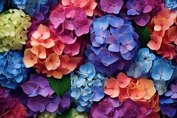 Colorful background with hydrangea flower