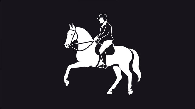 Horseback riding icon. Jockey rider sign. Horse sport
