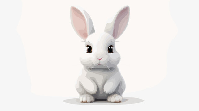 Illustration of a rabbit. funny cute and adorable