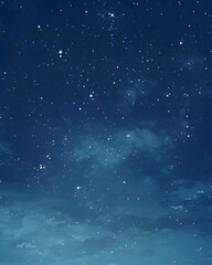 Starry night sky with stars, canvas texture - obrazy, fototapety, plakaty