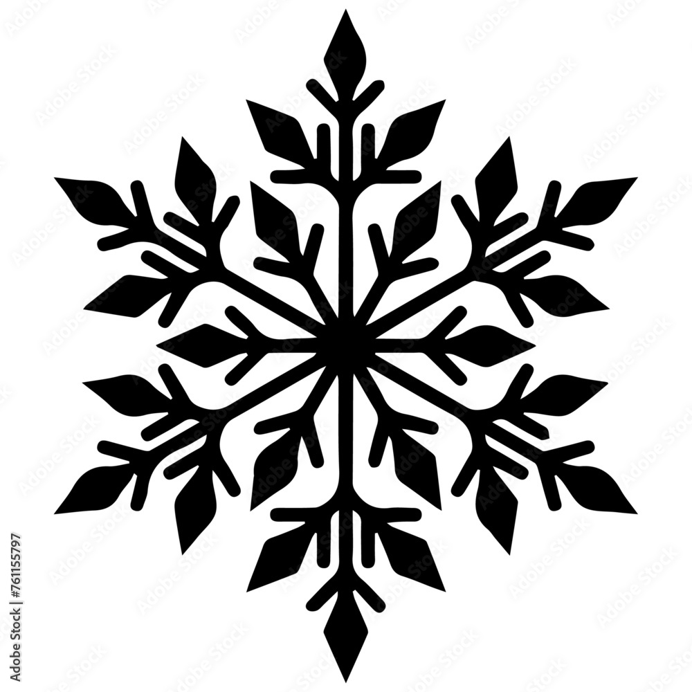 Aufkleber snowflake. snowflake vector illustration.