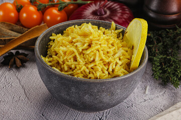 Indian cuisine lemon basmati rice