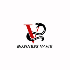 design logo creative letter X and snake