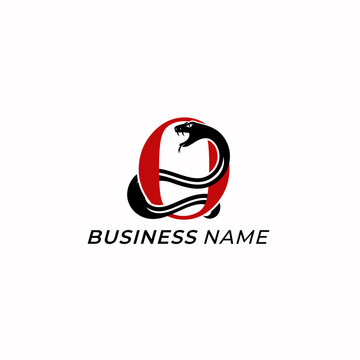 design logo creative letter O and snake