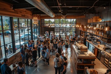 Coffee Shop Debut: Lively Community Event