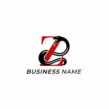 design logo creative letter Z and snake