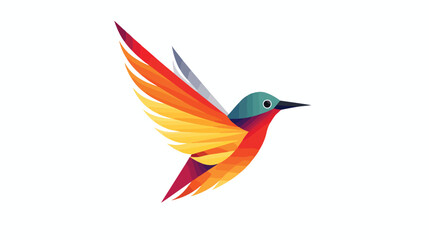 Bird Logo Colorful Design Illustration flat vector