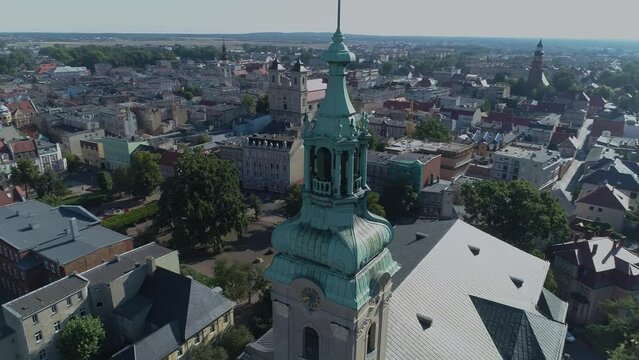 Beautiful Church Leszno Aerial View Poland