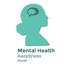 Mental health banner. vector illustration