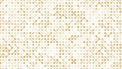Abstract vector small brown color metaball geometric seamless pattern on white background. Geometric random color seamless pattern.  Vector illustration.