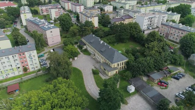 Beautiful Housing Estate Zgierz Aerial View Poland