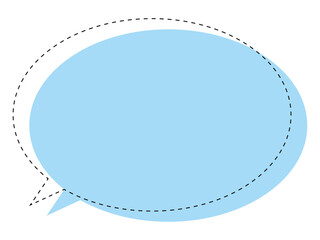 Simple speech bubble whisper. Isolated on transparent.