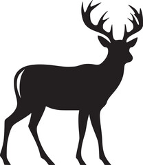 Deer vector black and white