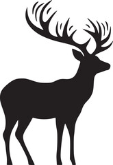 Deer vector black and white
