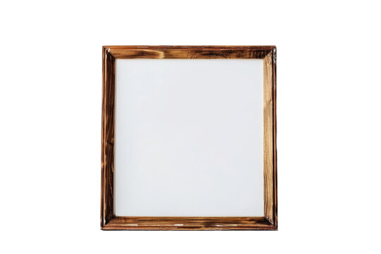 Elegant Picture Frame Isolated on Transparent Background.