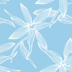 Pastels Botanical Floral Seamless Pattern Design