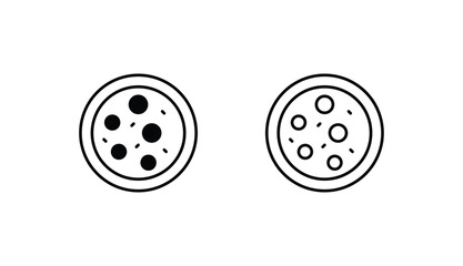 Petri Dish icon design with white background stock illustration