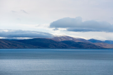 View of Lake Sevan in Armenia