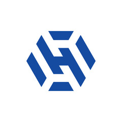 Obraz premium Letter H diamond tech logo