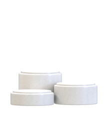 White stone podium for product display
