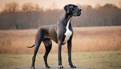 A Majestic Great Dane Standing Tall