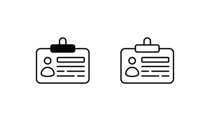 Id Card icon design with white background stock illustration