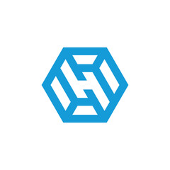 Letter H diamond tech logo