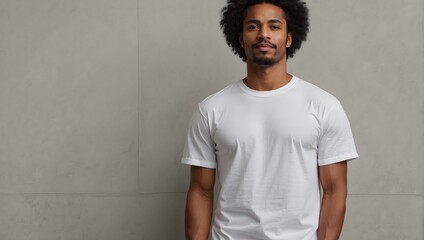 Unadorned white tee showcased with ample blank space for customization Generative AI