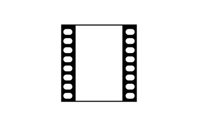 Film strip frame. Retro movie tape border. Vector illustration