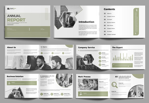 Business Annual Report Landscape Template Design