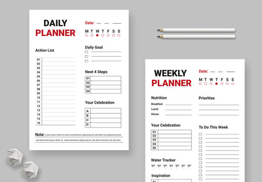Daily and Weekly Planner Design