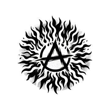 A symbol of anarchy print