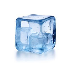 Obraz premium Ice cubes on isolated white background.