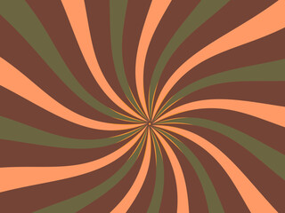 Swirl radial pattern retro background.