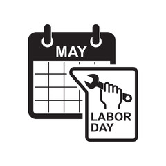 Labor icon. Happy Labor Day isolated on background 