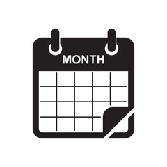 Calendar icon isolated on background