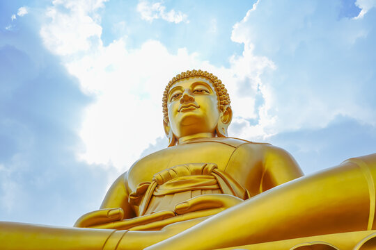 Big Buddha Dhammakaya Tep Mongkol Buddha of Paknam Bhasicharoen temple in Thonburi.